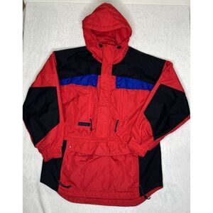 VTG Columbia Sportswear Ski Pullover Parka Men's Medium Red Blue 1/2 Zip
